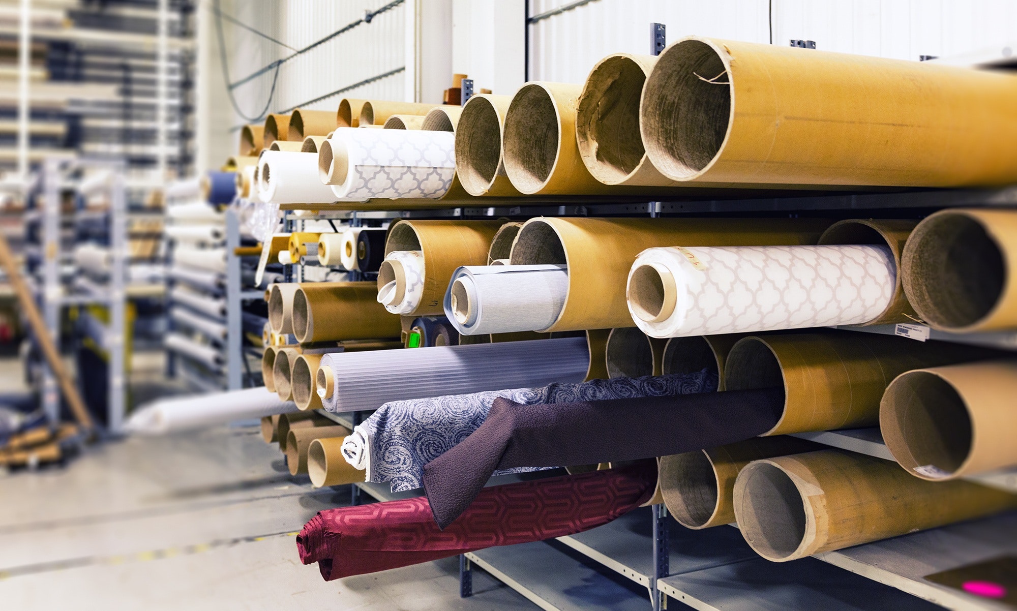 Inside a textile company